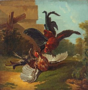 Combat De Coqs by Jean Jacques Bachelier