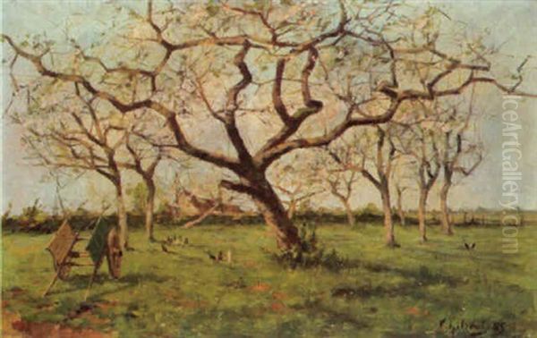 Obstgarten Mit Leiterwagen - view 1