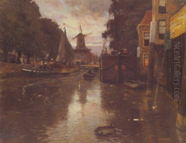 Kanal In Goringhem, Abendstimmung - view 1