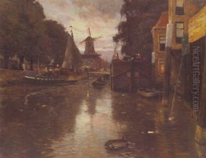 Kanal In Goringhem, Abendstimmung Kanal In Goringhem, Abendstimmung