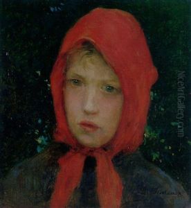 Jeune Fille Au Foulard Rouge