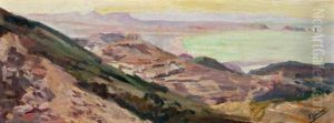 Vista De La Costa De Pals Y Las Islas Medas by Francisco Gimeno Arasa