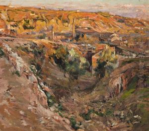 Paisaje De Los Alrededores De Sabadell by Francisco Gimeno Arasa
