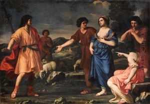 Jacob"s Encounter With Rachel And Laban by Giacinto Gimignani