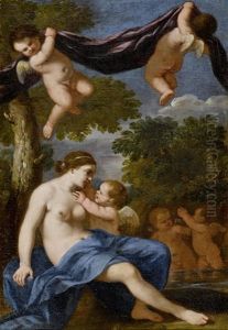 Venus Und Cupido by Giacinto Gimignani