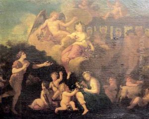 Le Triomphe De Flore by Giacinto Gimignani