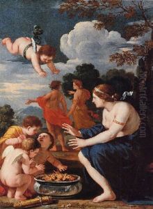 'sine Baccho Et Cerere Friget Venus by Giacinto Gimignani