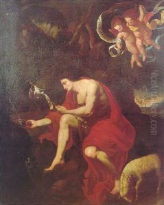 St. John The Baptist In The Wilderness by Giacinto Gimignani