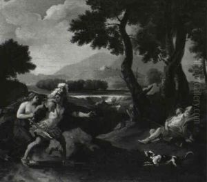 Venus Restraining Mars From Killing Adonis by Ludovico Gimignani