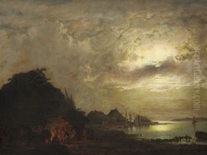 Moonlight Landscape by Aleksandr Vasil'evich Gine
