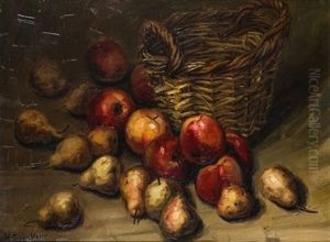 Bodegon Con Manzanas Y Peras by Vicente Giner