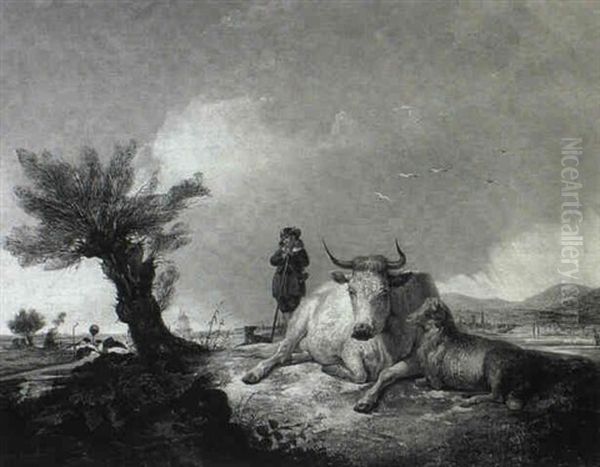 Shepherd In A Landscape - view 1