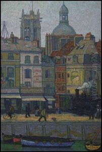 Le Quai Duquesne, Dieppe by Charles Ginner