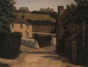 Cottage, Gunwalloe, Cornwall by Charles Ginner