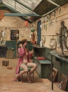 Slade School Cast Room, Mrs. Avril M. Burnleigh by Louis Ginnett