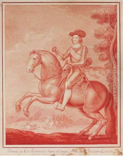 A Collection Of 8 Drawn Copies Of Prints In Red - view 1