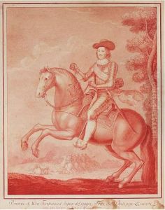 A Collection Of 8 Drawn Copies Of Prints In Red by Henri Bacher