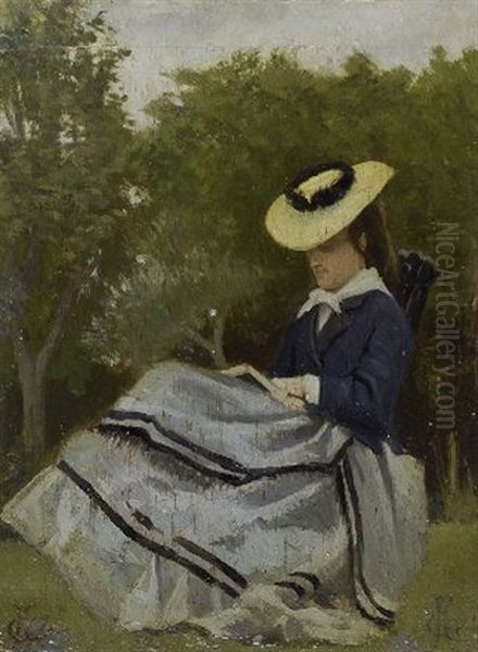 Signora In Giardino (signora Che Legge) - view 1