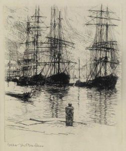 Three Ships (venice) by Otto (Henry) Bacher