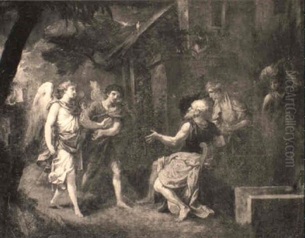 The Two Angels Advising Lot And His Family To Leave Sodom - view 1