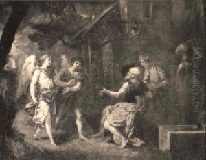 The Two Angels Advising Lot And His Family To Leave Sodom by Antonio Gionima