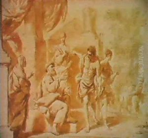 Laban Orders Jacob To Marry Leah In Place Of Rachel by Antonio Gionima