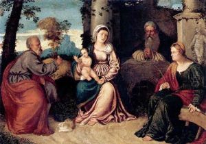 Madonna And The Christ Child In A Garden by Giorgione
