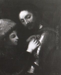 Page Lacing A Knight's Armour by Giorgione