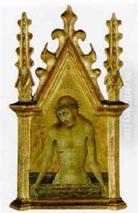 Christ As The Man Of Sorrows by  Giovanni di Paolo