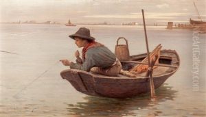 Little Boy Fishing by Antonio Paoletti