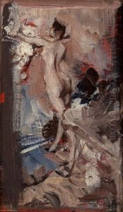 Nudo Femminile Con Pelle Di Tigre (study) by Bertoldo Di Giovanni
