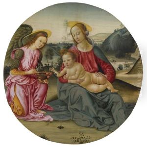 The Madonna And Child With An Attendant Angel by Gherardo di Giovanni