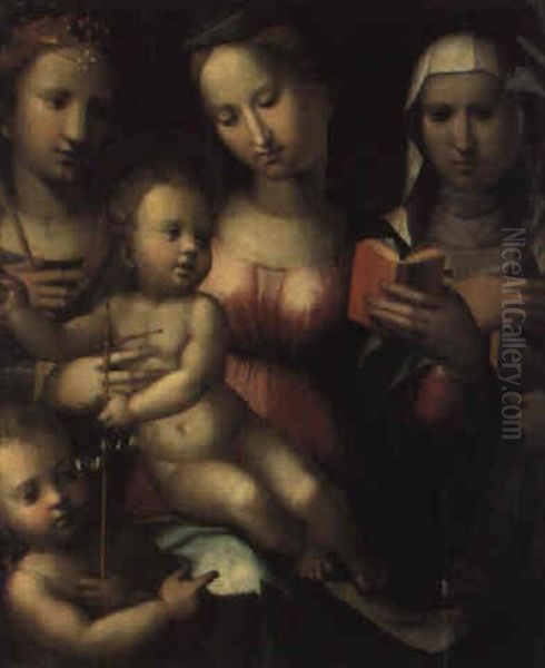 Madonna Col Bambino E I Santi Giovannino, Anna E Caterina - view 1
