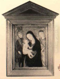 Madonna And Child With Noble Figures by Matteo Di Giovanni
