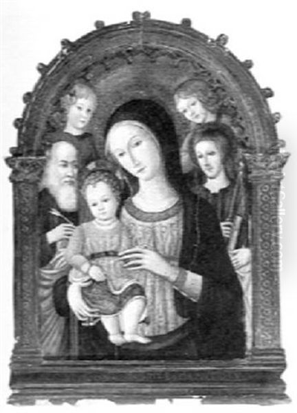 Madonna And Child Surrounded By Saints And Angels - view 1