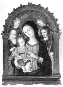 Madonna And Child Surrounded By Saints And Angels