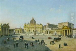 Der St. Petersplatz In Rom by Vincenzo Giovannini