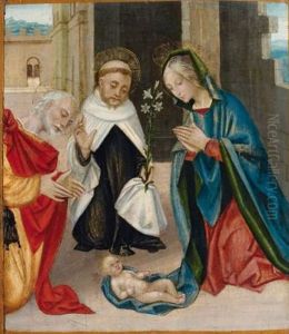 L'adoration De L'enfant Avec Saint Nicolas De Tolentino