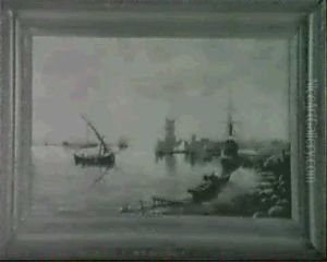 The Fishing Port by Adolfo Giraldez Y Penalver