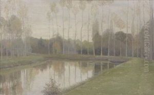 Le Vieux Canal De Briquenault by Adolphe Giraldon