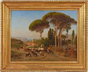 La Halte Des Chevaux by Albert Girard