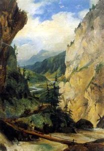 Paysage Des Alpes Suisses by Abraham Girardet
