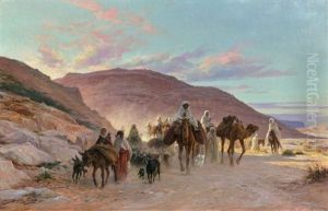 Une Caravane Dans Le Desert