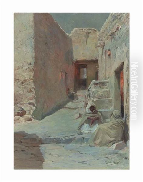 A Moonlit Street In North Africa - view 1