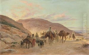 Karawane In Der Wuste Bei Bou-saada, Algerien