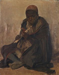 Le Joueur De Flute by Eugene Alexis Girardet