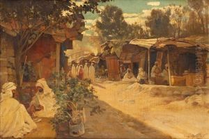 Scene De Rue by Eugene Alexis Girardet