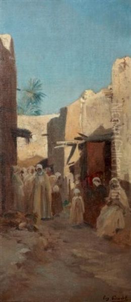 Foule Dans Une Ruelle En Algerie - view 1