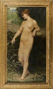 Baigneuse A La Riviere by Eugene Alexis Girardet
