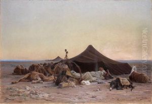 La Halte by Eugene Alexis Girardet